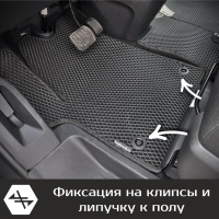 Автомобильные коврики EVA на Opel Zafira Life 8 мест, не Long (2019-2025) 