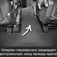 Автомобильные коврики EVA на Opel Zafira Life 8 мест Long (2019-2025) 