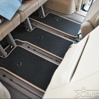 Коврики текстильные на Kia Carnival III (7мест) 2+3 без трансформеров (2014->)